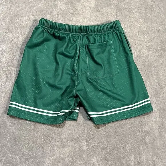 Looney Tunes Shorts Mens Large Green Mesh Basketball Buggs Bunny Shorts - Picture 5 of 9